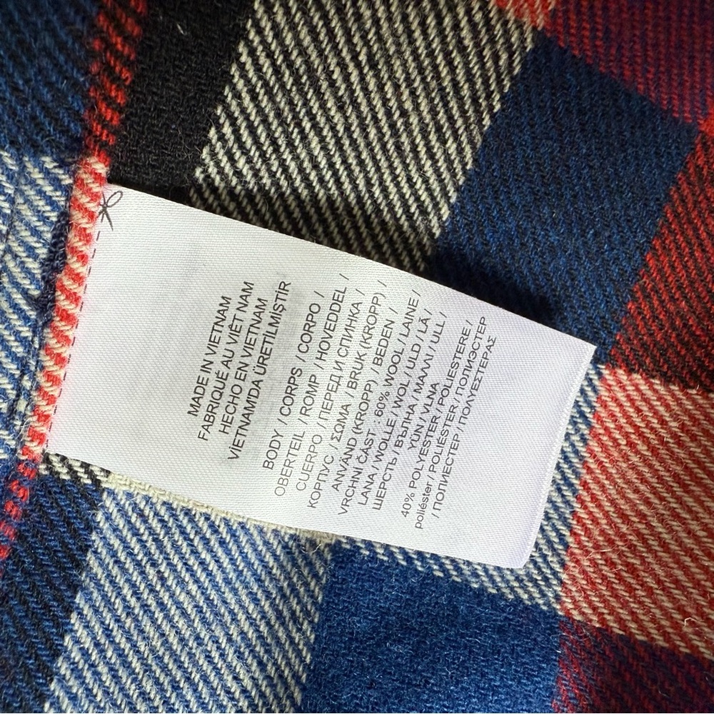 Lauren Ralph Lauren Buffalo Check Belted Twill Shirt Jacket Wool Blend Shacket - Picture 10 of 11